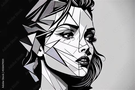 Toradh íomhá ar Simple Line Face Drawing