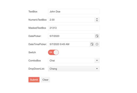 Image result for Telerik Sample Form