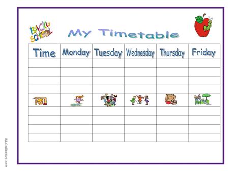 Afbeeldingsresultaten voor +Class Timetable Sample