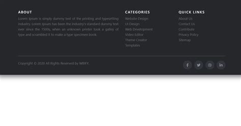 Image result for Bsic Footer Code HTML/CSS