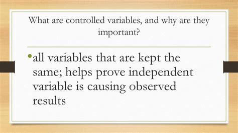 Image result for Possible Control Variables