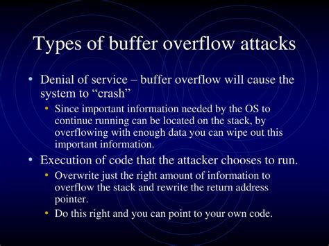 Image result for Buffer Overflow Types