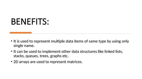 Toradh íomhá ar Drawbacks of Array
