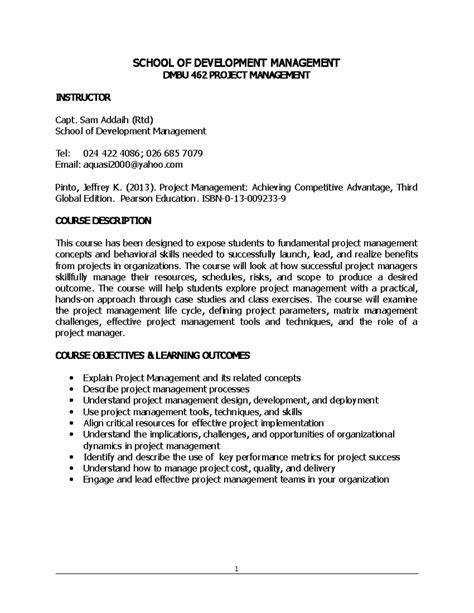 Image result for Fleming College Project Management Course Outline