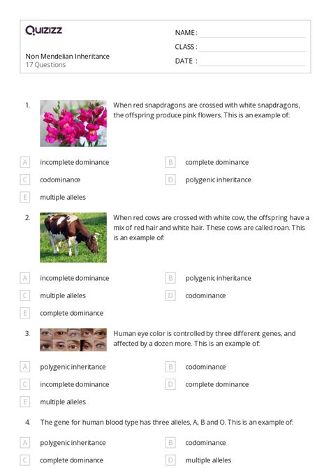 Image result for Non Mendelian Inheritance WebQuest Answer Key