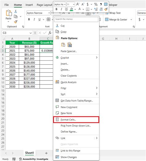 Image result for Growth Rate Formula Excel