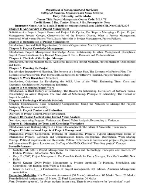 Image result for Fleming College Project Management Course Outline