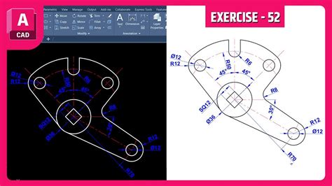 Image result for AutoCAD 2D Practice Drawing Exercise