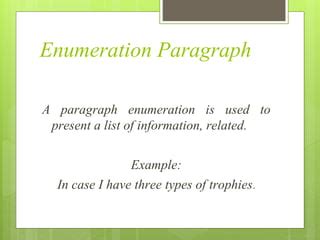 Toradh íomhá ar Enumeration Paragraph Examples