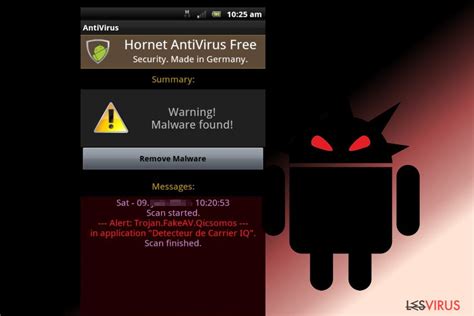 Toradh íomhá ar Android Phone Virus