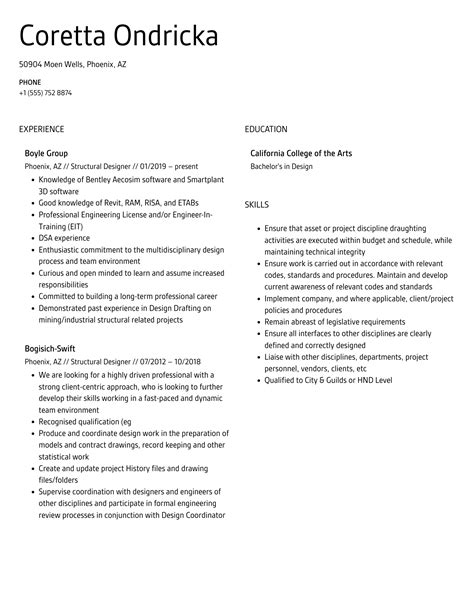 Structural Projectleader Resume Sample に対する画像結果