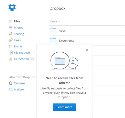 Image result for Dropbox Request Files