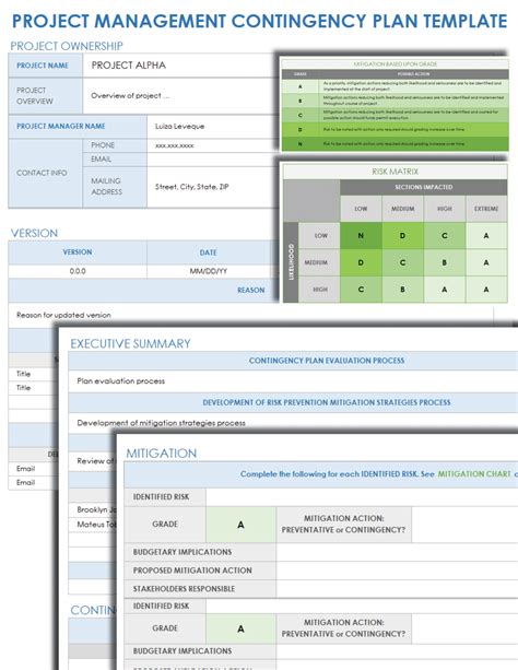 Bildergebnis für Contingency Plan Sample