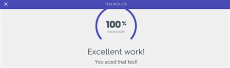 Toradh íomhá ar 100 Percent in a Quizlet Test