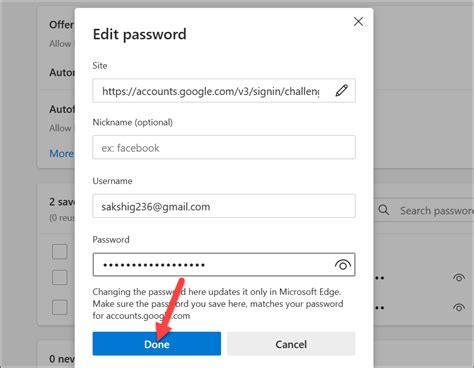 Image result for Microsoft Edge Password