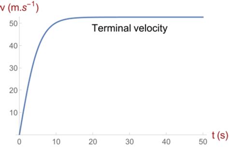 Image result for Terminal Velocity Distance Vs. Time Graph