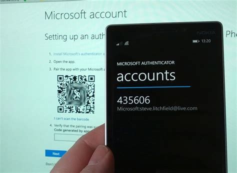 Toradh íomhá ar Microsoft Authenticator Code On Tablet