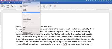 Image result for Word Count On Pages