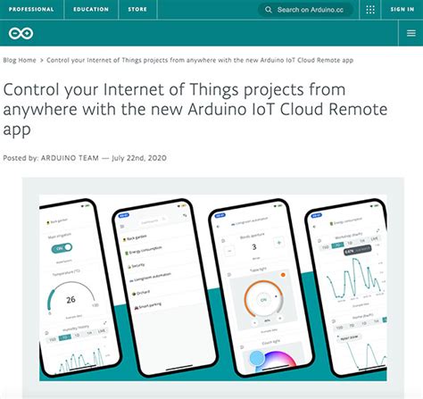 Toradh íomhá ar Arduino Iot RemoteApp