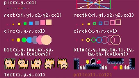 Python Pygame Pyxel に対する画像結果