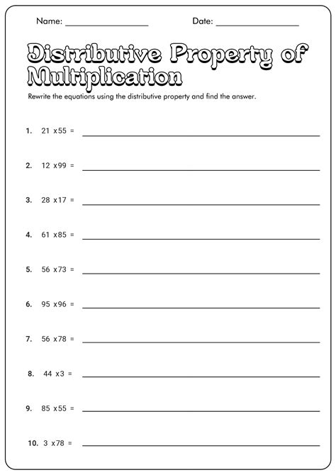 Image result for Distributive Property Worksheet 7th Grade PDF