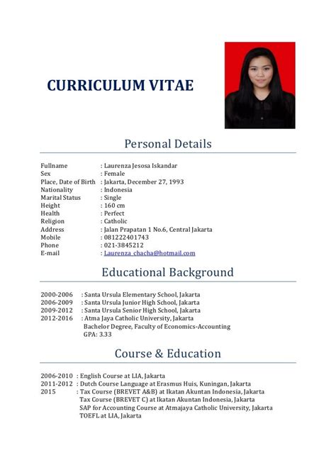 Image result for Cuririculum Vitae Example