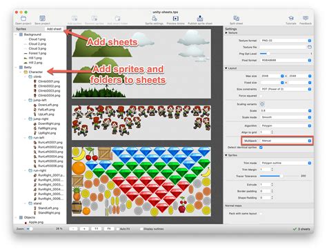 Unity Sprite Mesh Type に対する画像結果