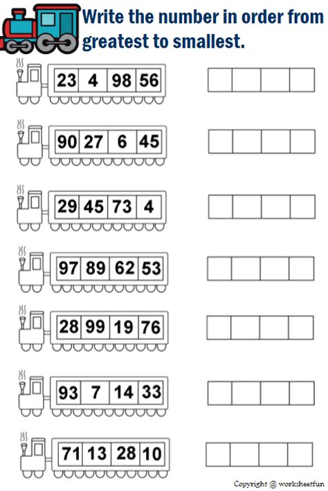 Image result for Ordering Numbers First Grade