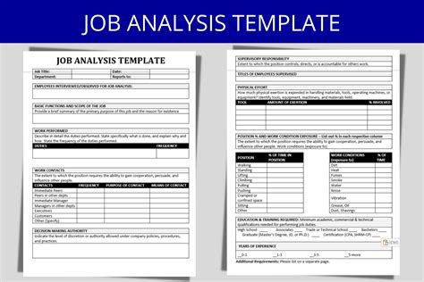 Afbeeldingsresultaten voor Work Task Analysis Template