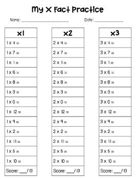 Image result for Multiplication Fact Fluency 0 12