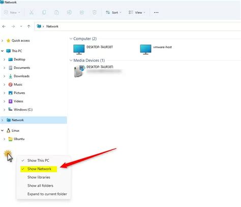 Network in Windows File Explorer-साठीचा प्रतिमा निकाल