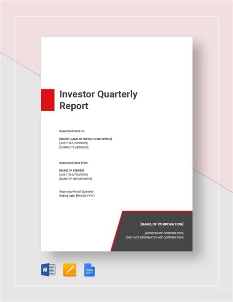 Toradh íomhá ar Quarterly Report Examples