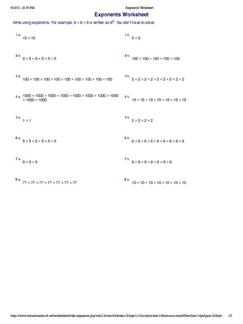 Image result for Square D Exponents Worksheets