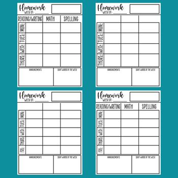 Image result for Editable Homework Template