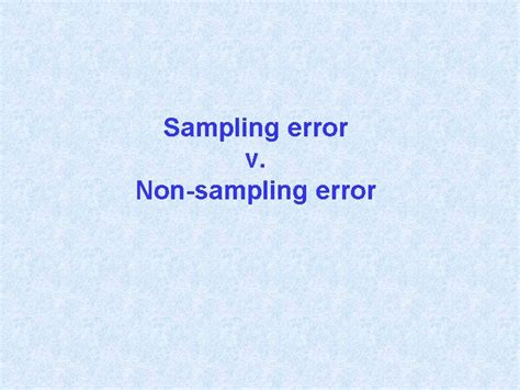 Image result for Non Sampling Error Example