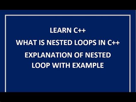 Image result for Nested Loop C++