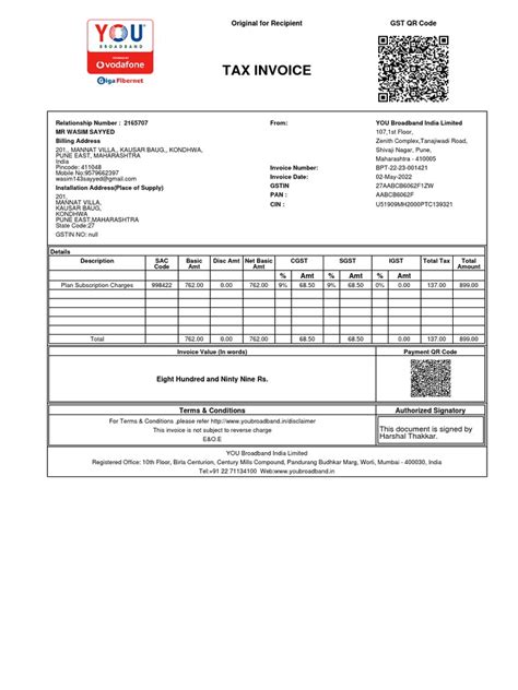 Image result for Smart Internet Bill Format