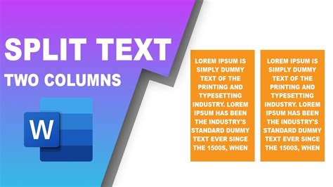 Image result for Word Split Header into Two Columns