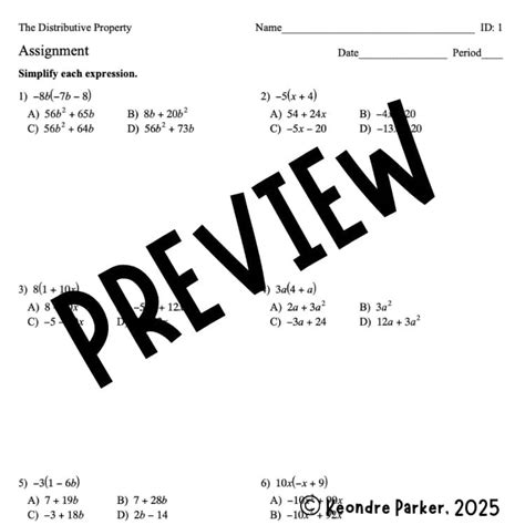 Distributive Property 3rd Grade Multiple Choice に対する画像結果
