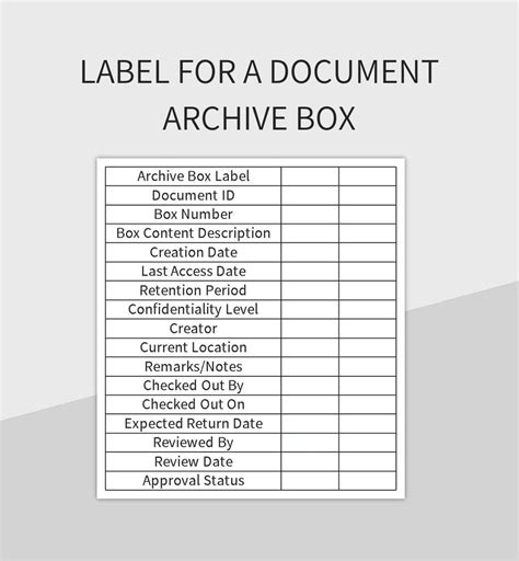 Image result for Box File Template Labelling