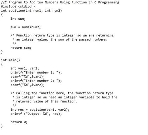 Image result for C Program That Adds Two Numbers