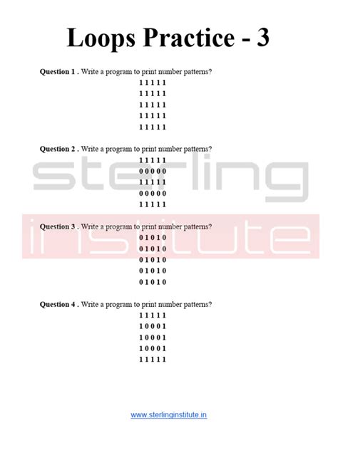 While Loop Questions PDF に対する画像結果