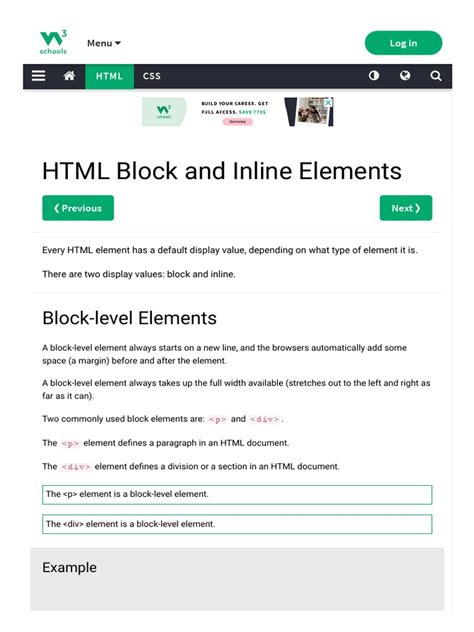 Image result for Inline and Block Elements in HTML