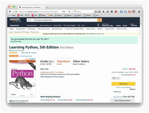 Toradh íomhá ar Learning Python 5th