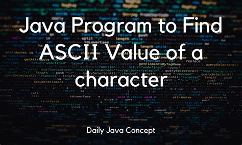 Image result for Java Char ASCII Values