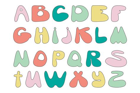 Cute hand drawn alphabet made in vector. Childish doodle alphabet ...
