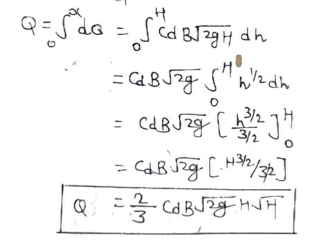 Afbeeldingsresultaten voor Rectangular Weir Formula