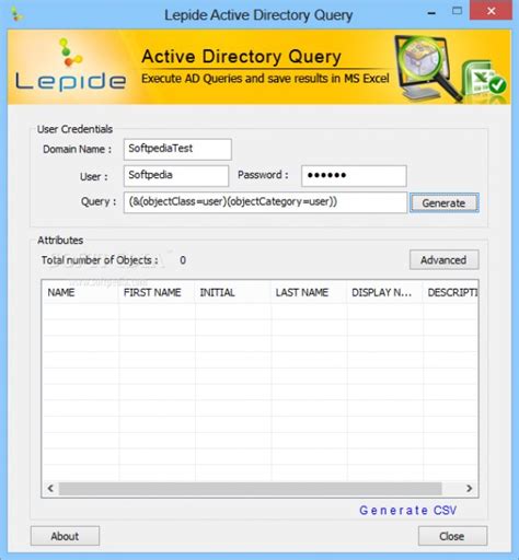 Toradh íomhá ar Active Directory Query String