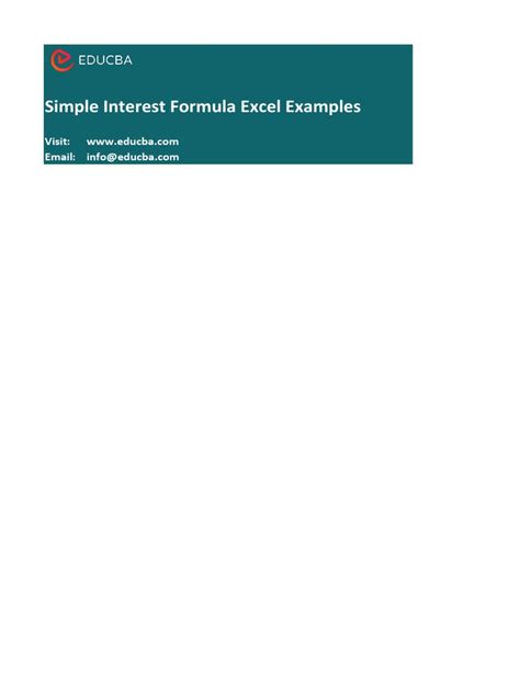 Image result for Interest Rate for 1 Month Formula Excel