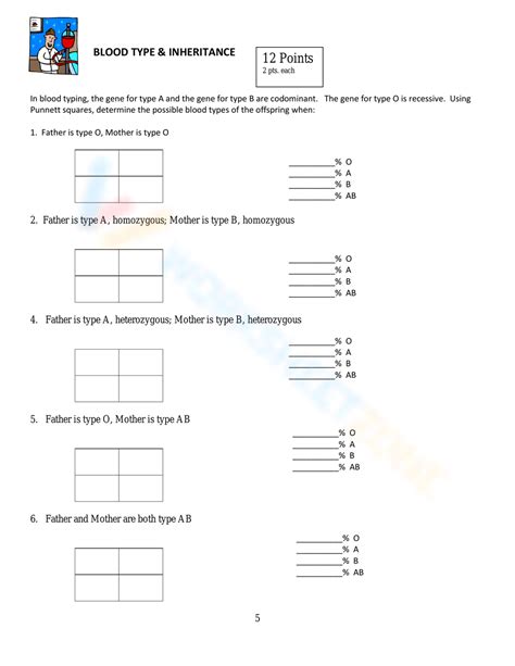 Image result for Codominance Worksheet Blood Types Answers